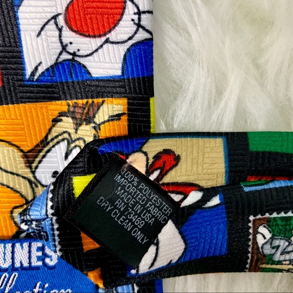 Vintage Looney Tunes Stamp Collection Tie - 3.75” - Picture 3 of 3